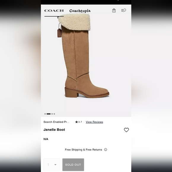 NWOT Coach Suede Janelle Boot - Picture 2 of 12